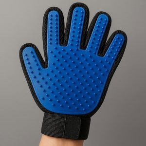 4 Pet Grooming Glove with Silicone Tips for Bathing and Massage