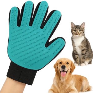 9 Silicone Pet Hair Removal Glove for Dogs and Cats