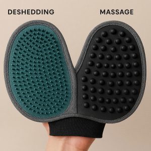 10 Dual Sided Deshedding and Massage Grooming Mitt