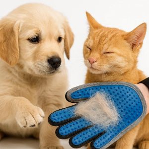 13 Gentle Puppy and Kitten First Grooming Hair Removal Mitt