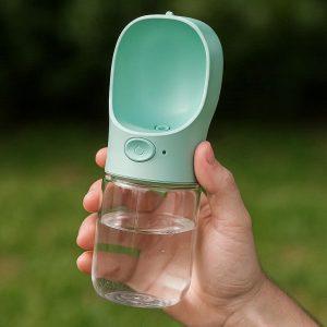 17 Portable Pet Water Bottle with Built in Drinking Tray